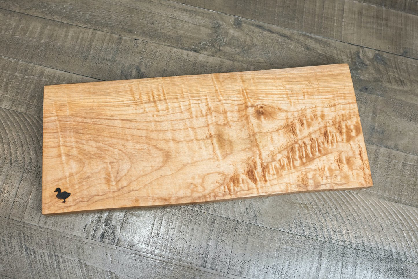 Handcrafted Figured Maple Charcuterie Board – 21x8x1”