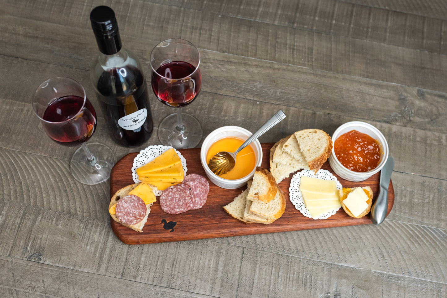 Merbau Charcuterie Board – 6x18x3/4”– Handcrafted Exotic Wood Serving Board