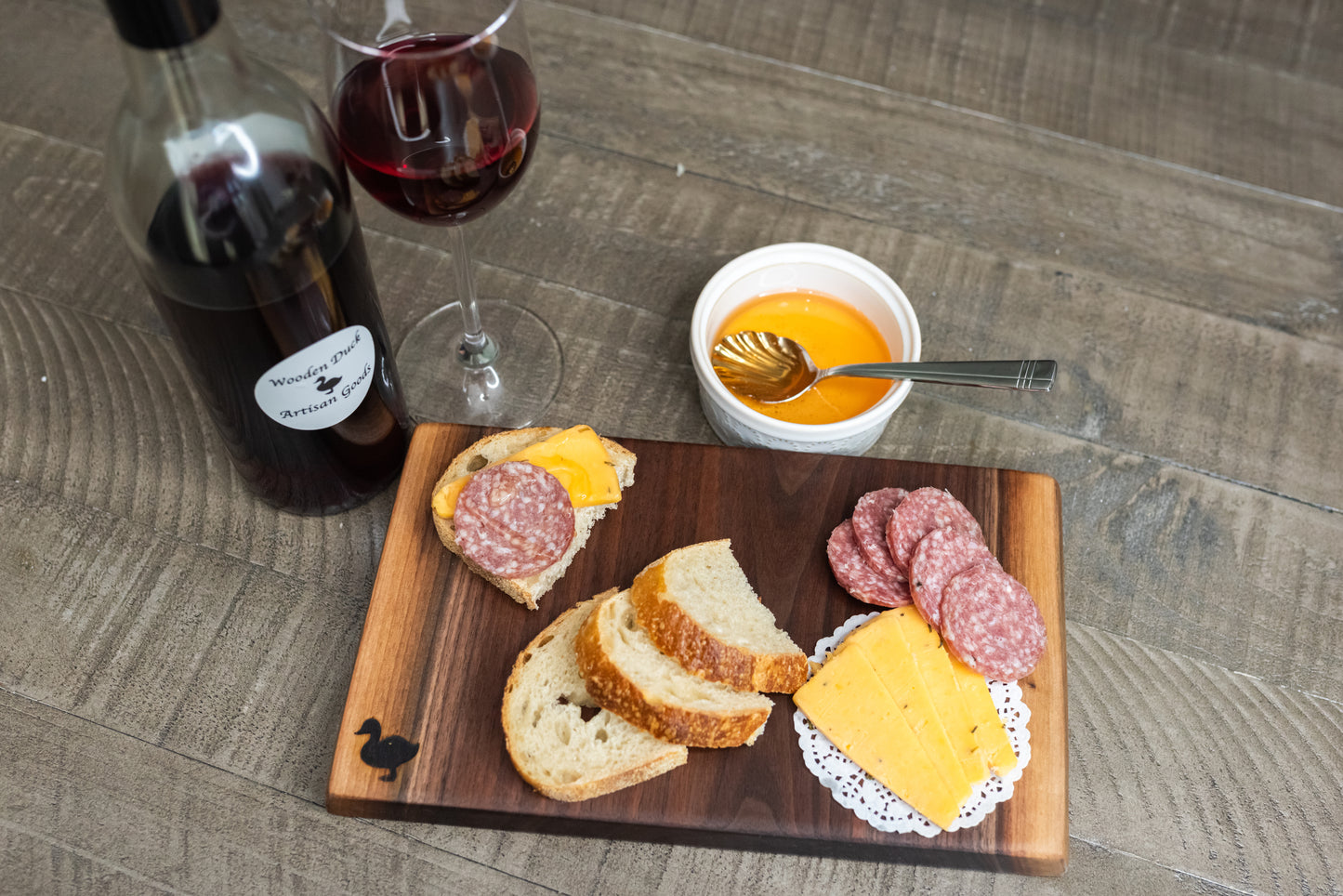 Black Walnut Horizontal Charcuterie Board – 6x9-12x1” – Handcrafted with Unique Grain