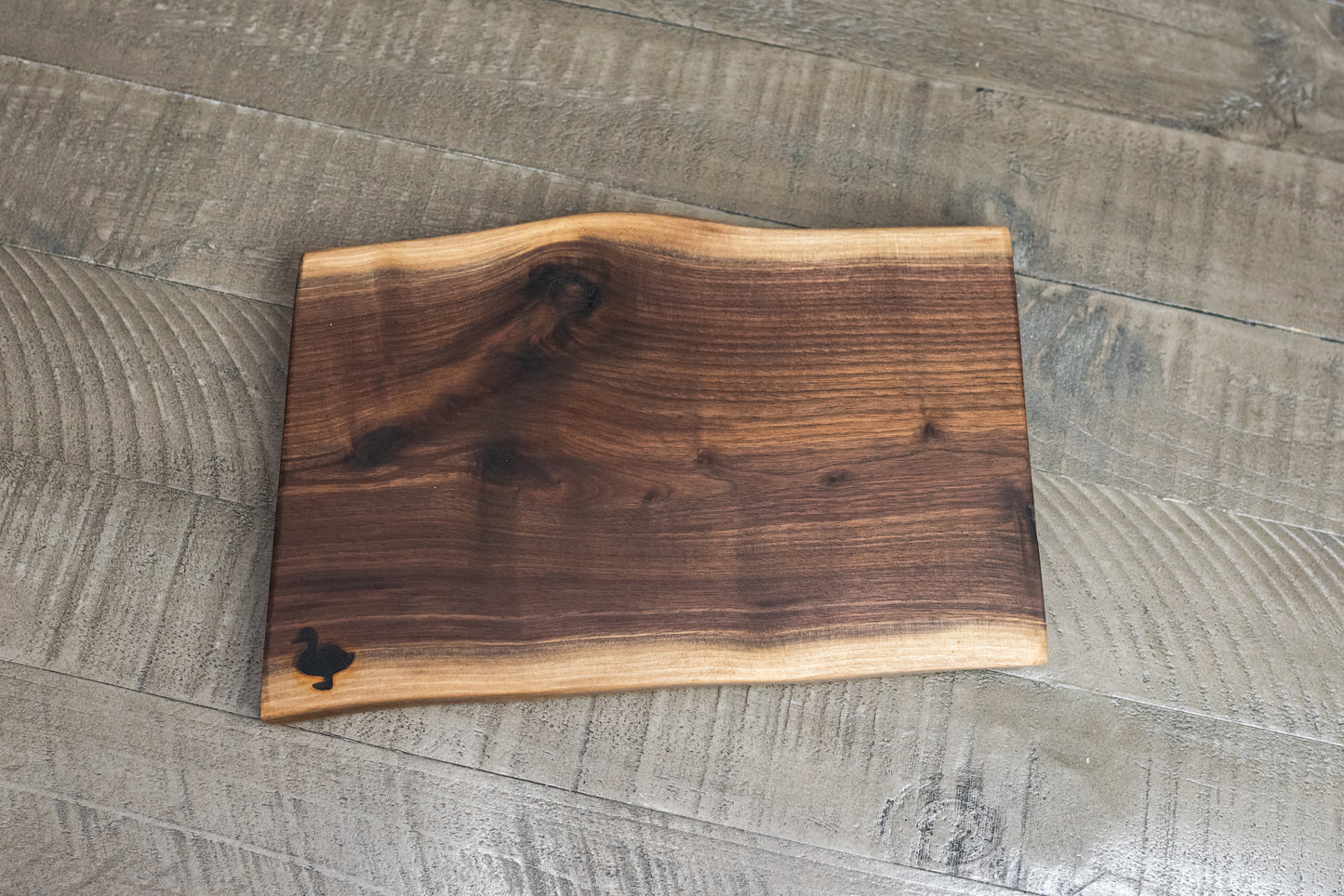 Handcrafted Black Walnut Charcuterie Board with Live Edges, 1" Thick, 9-12"x12/24"