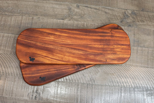 Curly Mahogany Charcuterie Board – 6x12/18x3/4”– Handcrafted Exotic Wood Serving Board